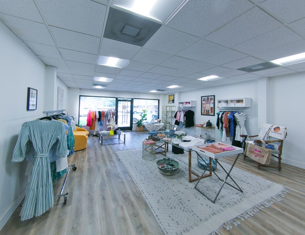 GOLDEN boutique on Memorial Drive offers a variety of 'cool casual' clothing. (Photo by Morris Malakoff)
