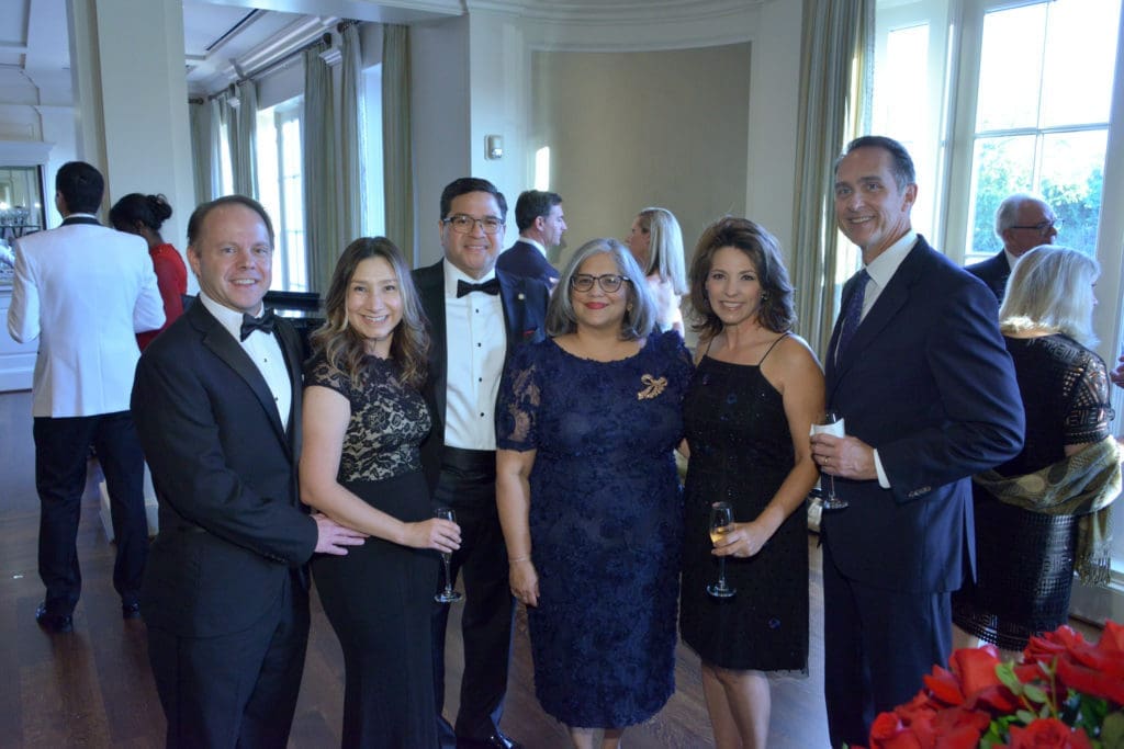 John & Saskia Gordon, Gerardo & Cathy Rivera, Cindy & Steve Hanan at the Society of Saint Vincent de Paul Gala. 