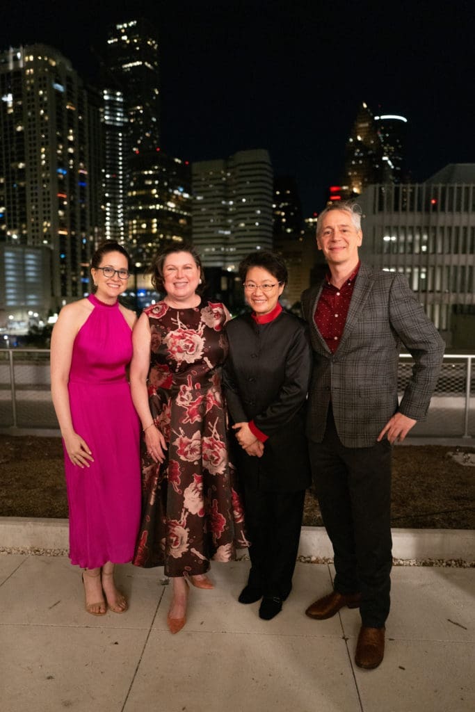 ROCO managing director Amy Gibbs, gala chair Shawn Stephens, ROCO artistic partner/conductor Mei Ann Chen, board of directors chair Drew Helmer (Photo by Daniel Ortiz)