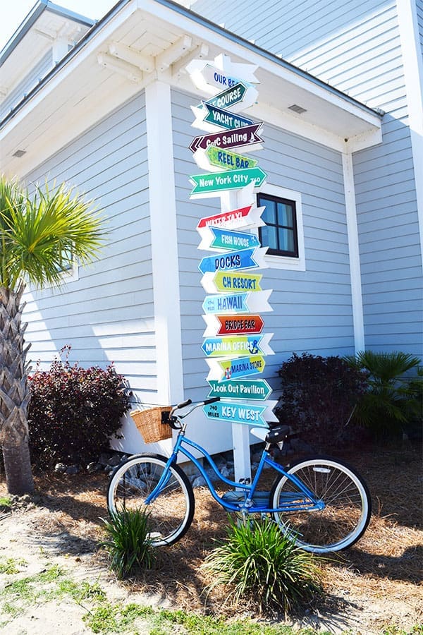 Bicyles are available at the Beach Club to explore the property and beyond it, the historic Patriot's Point and Mt. Pleasant.