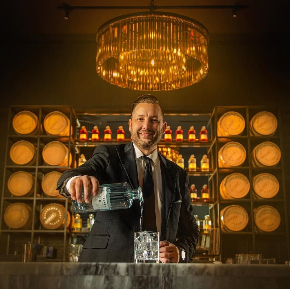 Blackland – Markus Kypreos pours his fabulous gin at the cocktail bar inside Blackland Distillery