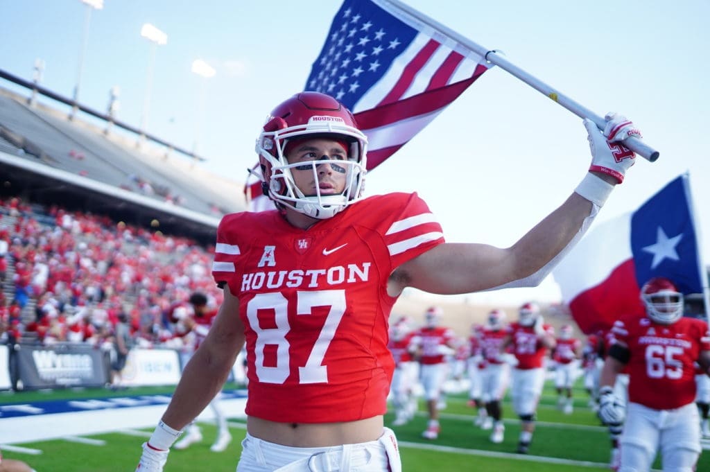 UH and Rice played on September 11, which brought some patriotic displays.(@UHCougar FB)