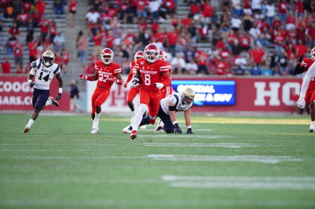 Marcus Jones was an electric threat with the ball in his hands. And when he tried to take it away in the secondary. (@UHCougarFB)