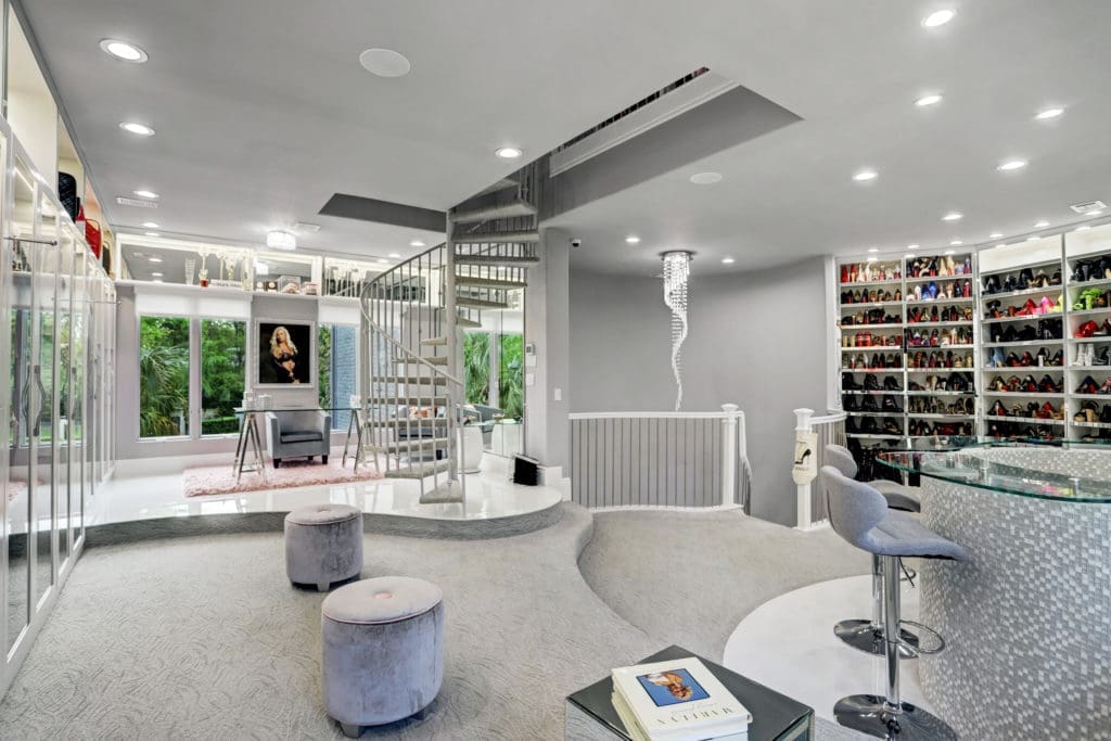 The 3,000 square foot closet has close to 12 million views on the popular celebrity real estate program Million Dollar Listing.