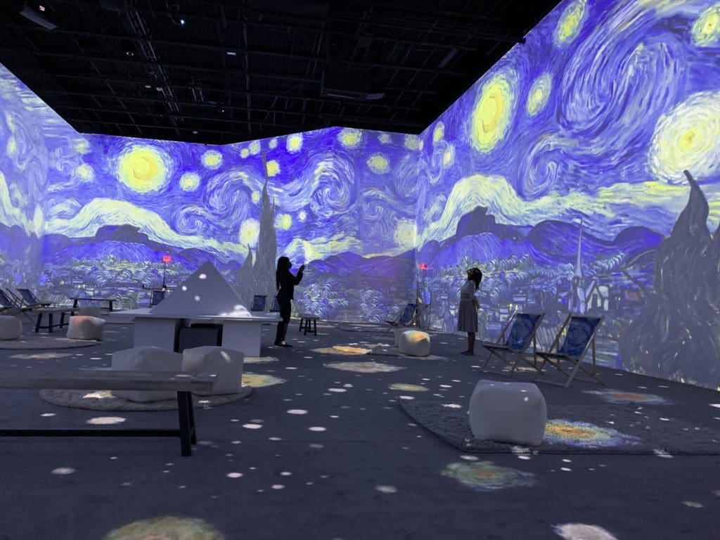 You can put yourself into a Starry Night at the Van Gogh: Immersive Experience. (Photo by Tarra Gaines)