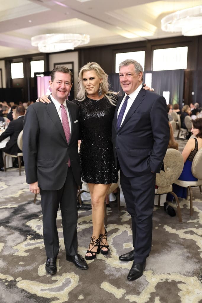Jeff Smith, Courtney Hopson, Neal Hamil at the PetSet Fierce & Fabulous Soirée at the Post Oak Hotel. (Photo by Quy Tran)