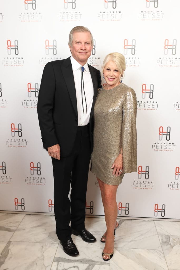 Jimmy & Betsy Montgomery at the PetSet Fierce & Fabulous Soirée at the Post Oak Hotel.  (Photo by Quy Tran)