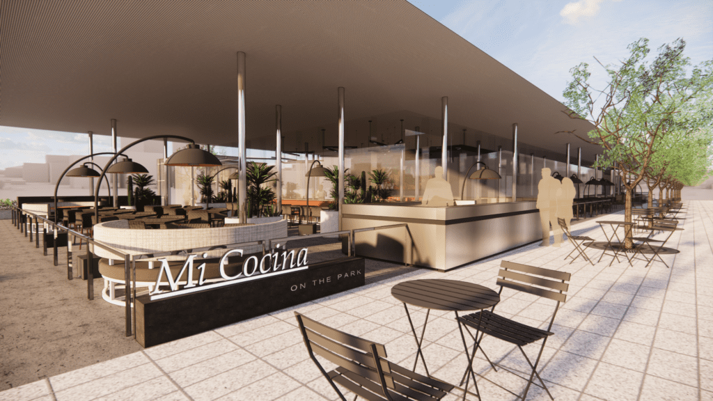 A rendering of the soon-to-open Mi Cocina (courtesy of Droese Raney Architecture)  (Photo by Tamytha Cameron.   )