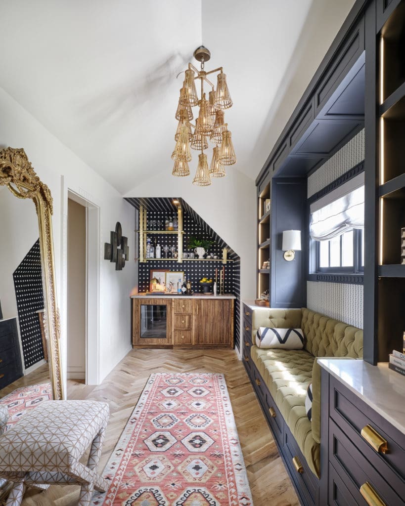 A travel-inspired dressing area by Burkle Creative. (Photo by Stephen Karlisch)