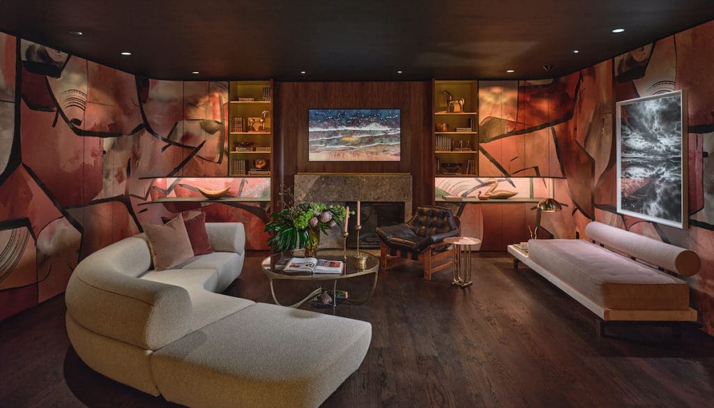A subterranean living area by Yates Desygn (Photo by Stephen Karlisch)