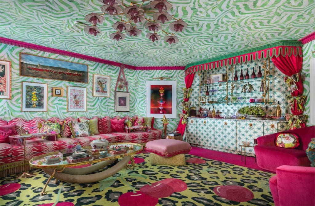 A spectacular media room by Creative Tonic Design by Courtnay Tartt (Photo by Stephen Karlisch)