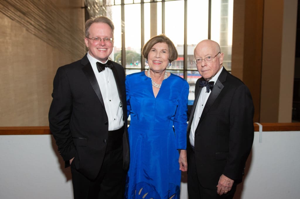 Houston Symphony executive director and CEO John Mangum, with Opening Night Concert & Gala chairs Robin Angly & Miles Smith. (Photo by Wilson Parish)