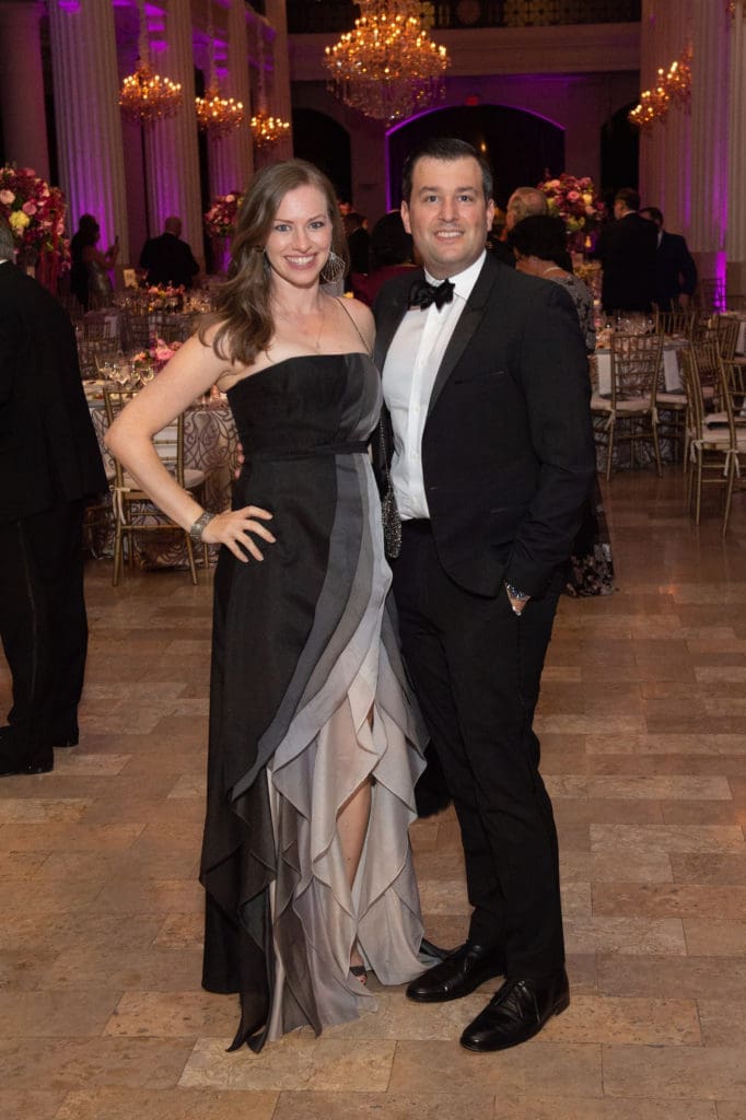 Drs. Ashley & Mark Amsbauch at the Houston Symphony Opening Night Concert & Dinner at The Corinthian. (Photo by Wilson Parish)