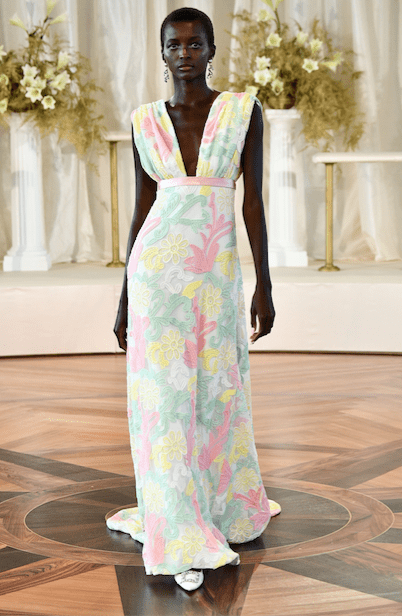 Markarian Aura multicolored lace gown.(Photo courtesy of Markarian)