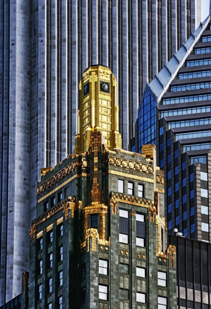 The historic gold capped Carbide and Carbon building is now open to the new Pendry Chicago hotel.