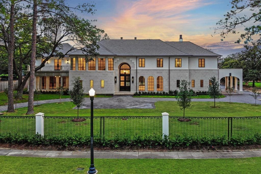 The Robert Dame Design house on a one acre lot in River Oaks is on the market for $16.5 million, listed with Walter Bering of Martha Turner Sotheby's Interntional. (Photo by TK Images)