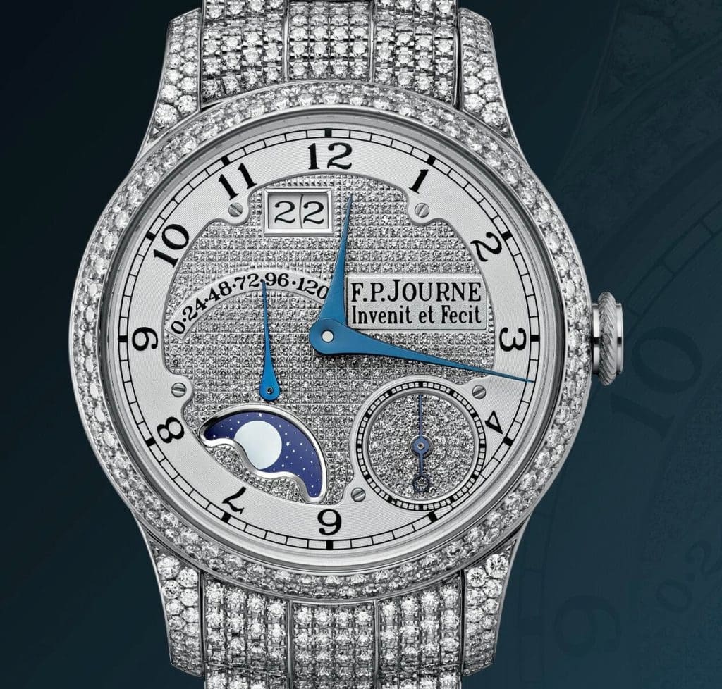 Diamonds are a man's best friend in the F.P. Journe watch from the joaillerie collection.