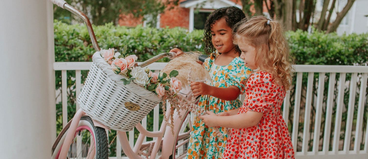 little girls strawberry print puff sleeve nap dress 7