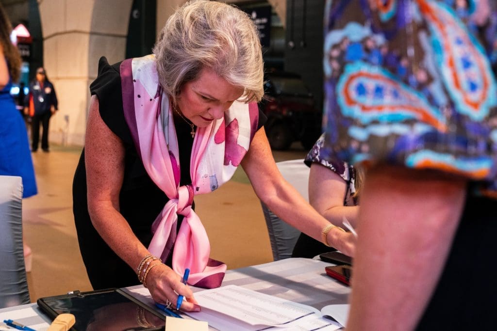 Astros Foundation executive director Twila Carter checked every detail. Like always.