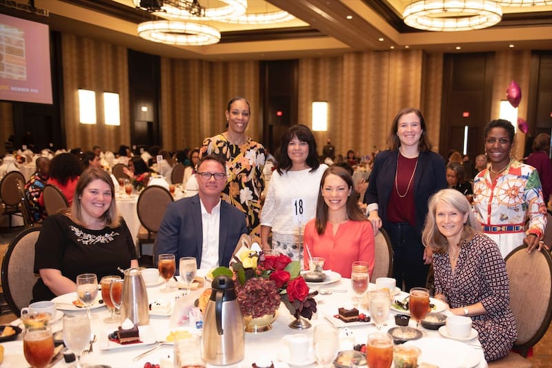 ProtectHER Award recipient American Airlines: Katy Phillips, Patrick Sanders, Stacy Day, Vicki Gillette, Tracy Adair, Stacy Espinoza, McKenzie Brown, Dana Hunter (Photo by Tamytha Cameron)