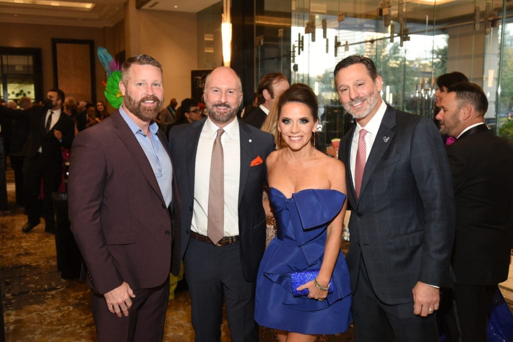 Dr. Kevin Black & Tony Bradfield, Joanna & Brad Marks at the Houston Children's Charity gala. (Photo by Gary Maltz, Alexander's Fine Portrait Design)