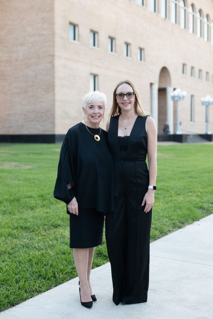 Gerald D. Hines College of Architecture and Design Dean Patricia Oliver and her daughter, Gillian Sobolic (Photo by Daniel Ortiz)