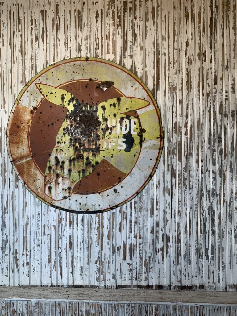 Popi Burger's vintage signage is one of the charming local landmarks that provided inspiration for Benjamin Moore's inaugural Colors of Round Top. 