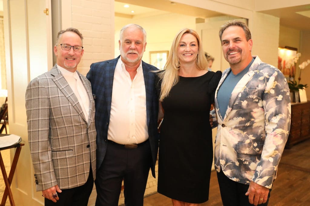 Shay Calhoun, Kirksey Gregg, C.C. & Duke Ensell at the Heritage Society's Houston Heritage Luncheon (Photo by Priscilla Dickson)