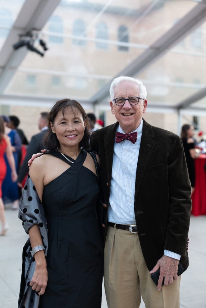 Evelyn Fujimoto, Richard Maxwell at the Gerald D. Hines College of Architecture and Design 75th anniversary gala (Photo by Daniel Ortiz)