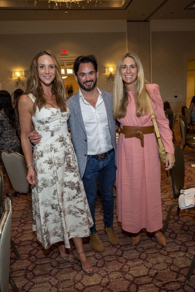 Allison O'Neill, Luis Perez, Kelley Scofield at the Arms Wide Adoption Services luncheon. (Photo by Jenny Antill Clifton)