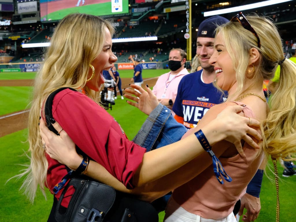 Daniella Correa and Reagan Bregman could not contain their joy as Alex Bregman looked on. (Photo by F. Carter Smith)
