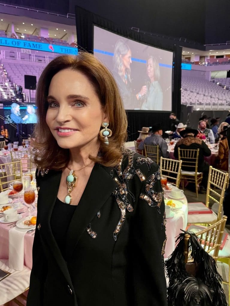President of the Board of Directors Kit Moncrief at the 45th National Cowgirl Museum and Hall of Fame Induction Luncheon in Fort Worth, Texas