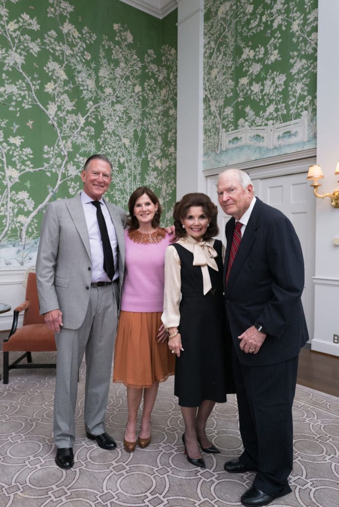 Charles & Judy Tate, Linda & Dr. Walter McReynolds at the Houston Hospice Spirit Award Dinner. (Photo by Daniel Ortiz)