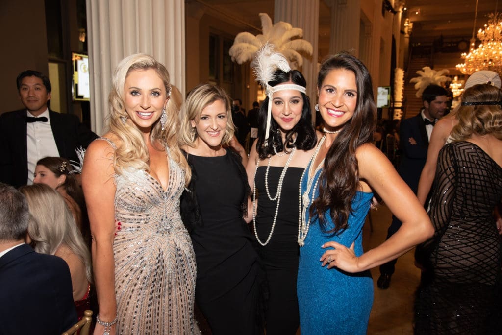 Chita Craft, Courtney Zubowski, Holly Radom, and Lauren Cox at the Children's Museum Houston Great Gatsby Gala (Photo by Alexander's Fine Portrait Design)