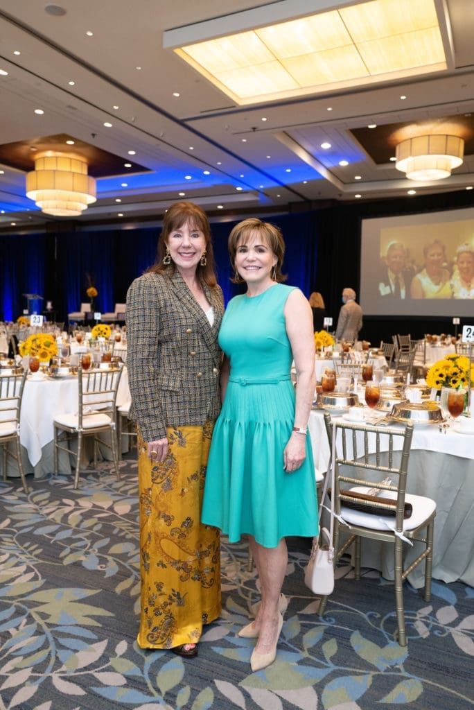 Elizabeth Stein, Hallie Vanderhider at the CanCare 30th anniversary luncheon at the Westin Memorial City. (Photo by Daniel Ortiz)