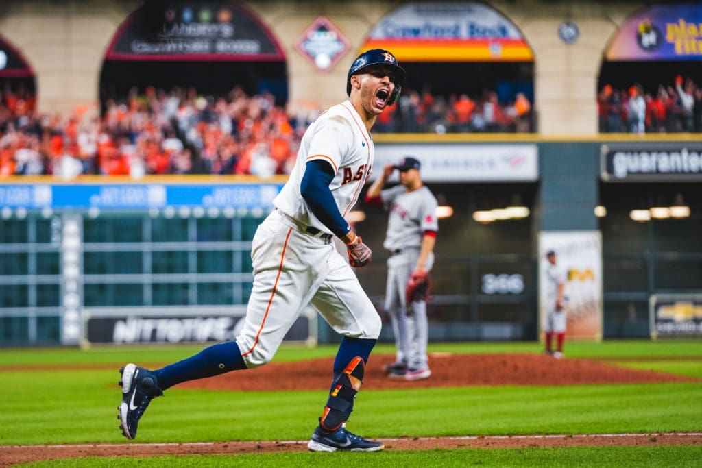 Carlos Correa knows all about creating big October moments. So does his buddy Jose Altuve. (@Astros)