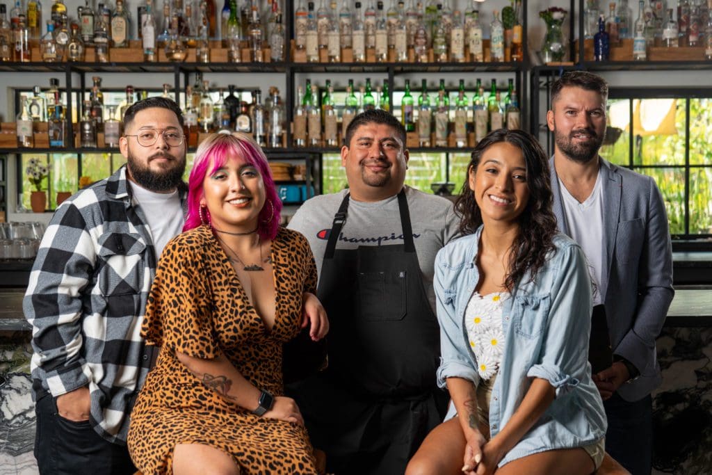 Greg Perez, Leesly Valdez, Thomas Bille, Celi Perez, Chris Manriquez (Photo by Dylan McEwan)