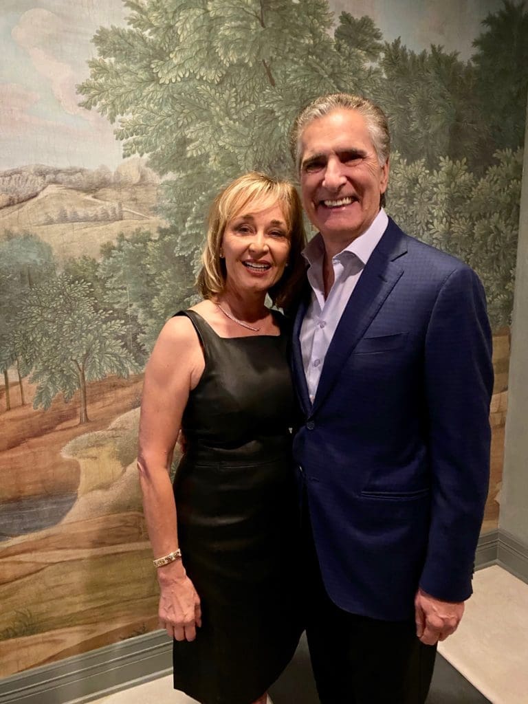 Cathy & Giorgio Borlenghi at the preview dinner at Hotel Granduca's Ristorante Alba