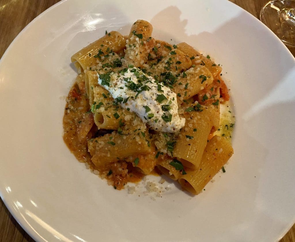 A must-try at National Anthem is the Rigatoni Alla Vodka. (Photo by Megan Ziots)