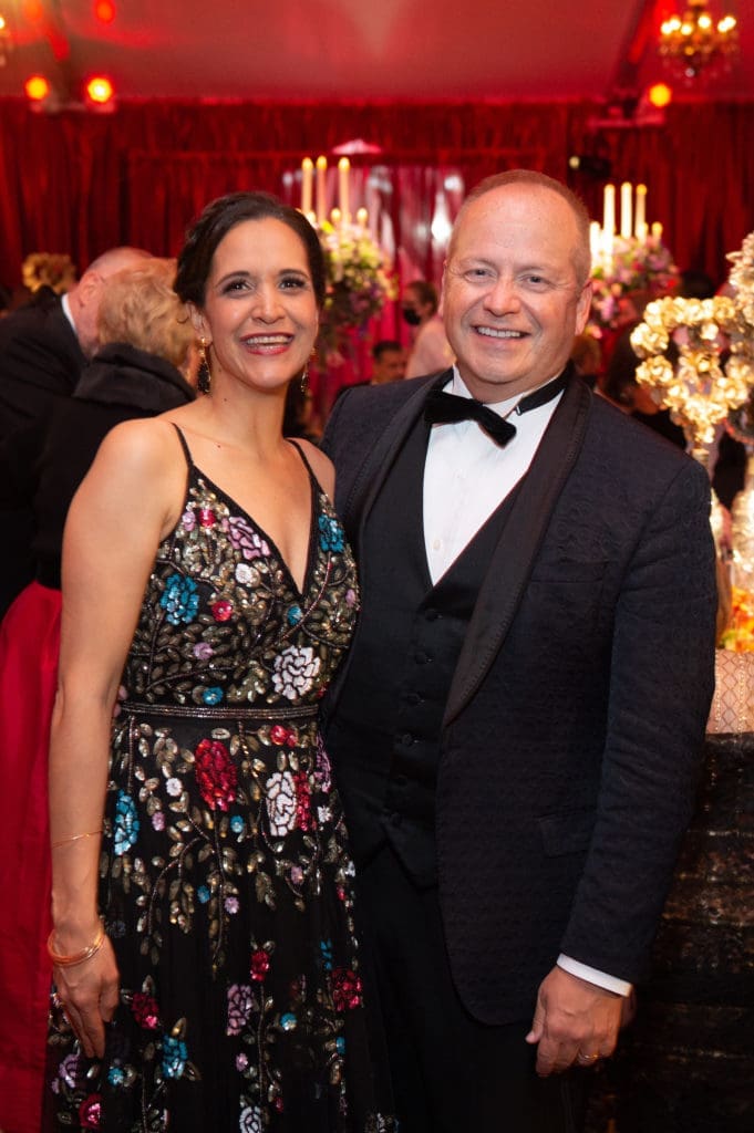 Khori Dastoor, Patrick Summers at the Houston Grand Opera opening night dinner following the production of Carmen. (Photo by Wilson Parish)