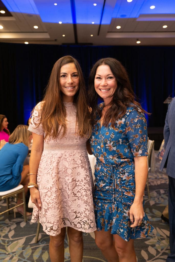 Laura Grau, Megan Vondra at the CanCare 30th anniversary luncheon at the Westin Memorial City. (Photo by Daniel Ortiz)