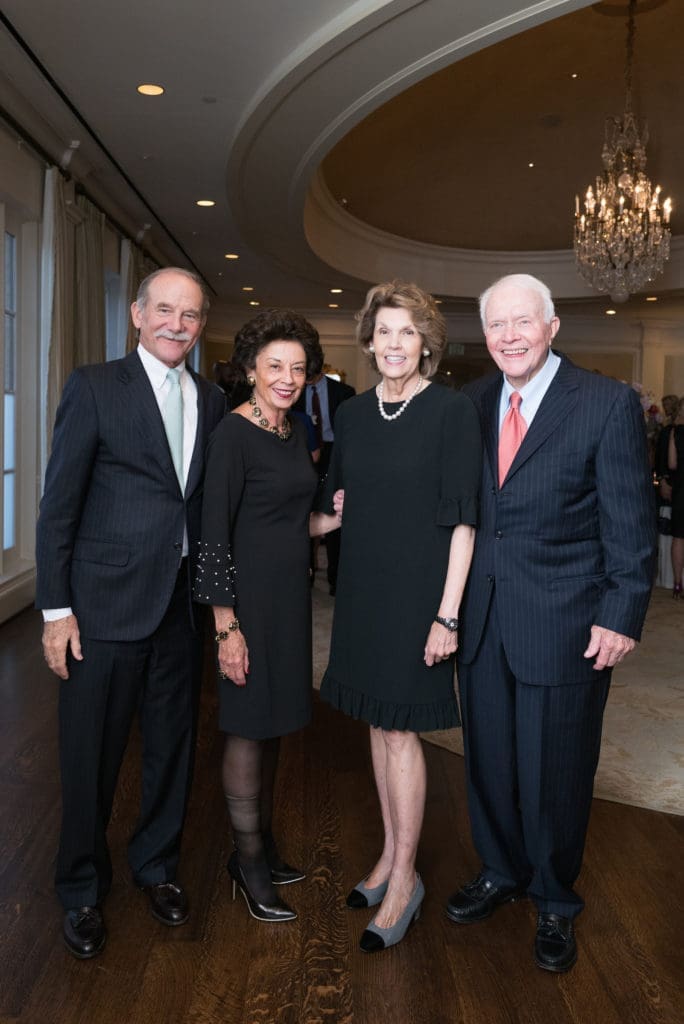 Marty & Kathy Goossen, Lilly & Thurman Andress at the Houston Hospice Spirit Award Dinner. (Photo by Daniel Ortiz)