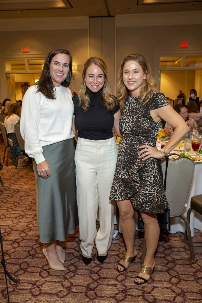 Molly LaFauci, Amy Doherty, Krystal Crane Thompson at the Arms Wide Adoption Services luncheon. (Photo by Jenny Antill Clifton)