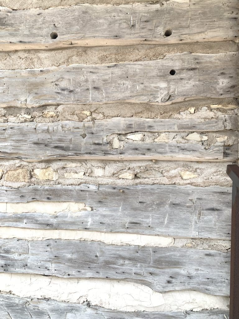The time-honed patina of Moores Fort from 1831, in Rummel Square, was a site designer Mary Lambrakos visited to forge The Colors of Round Top for Benjamin Moore. 