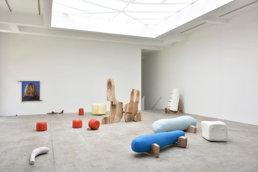 Nairy Baghramian's "Misfits," 2021, at the Marian Goodman Gallery in Paris. (photo by Rebecca Fanuele)