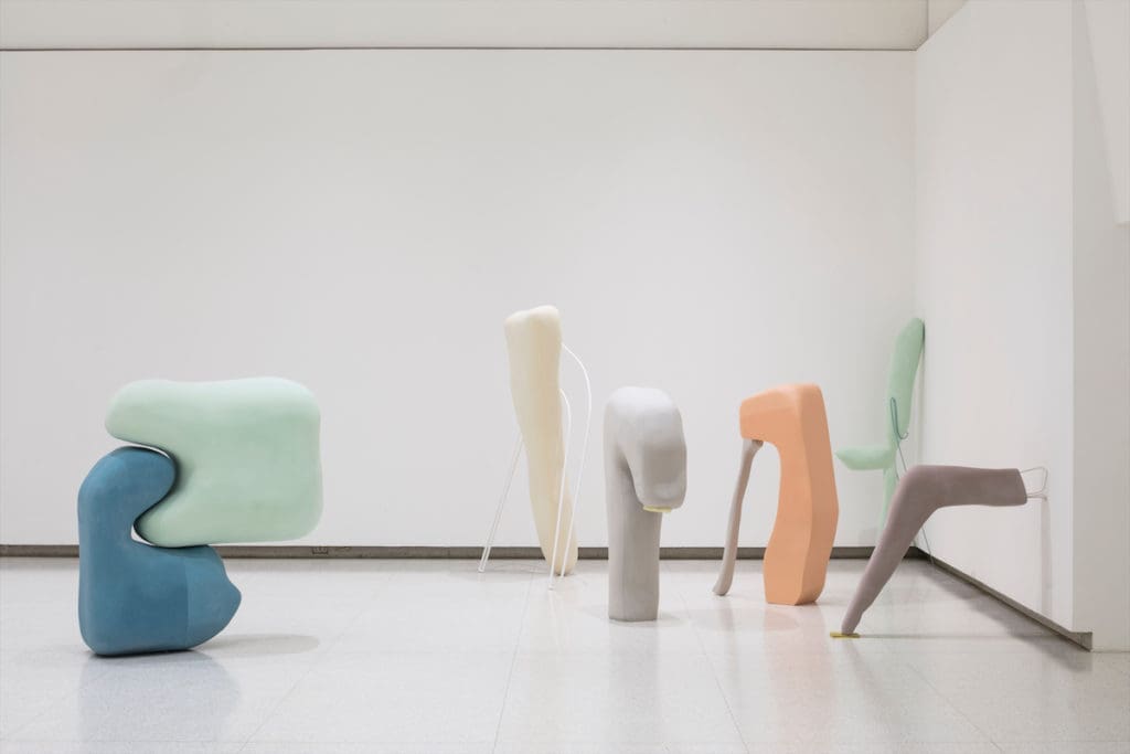 Nairy Baghramian "Sitzengebliebene" / "Stay Downers," 2017, at Walker Art Center, Minneapolis.  (photo by Timo Ohler)