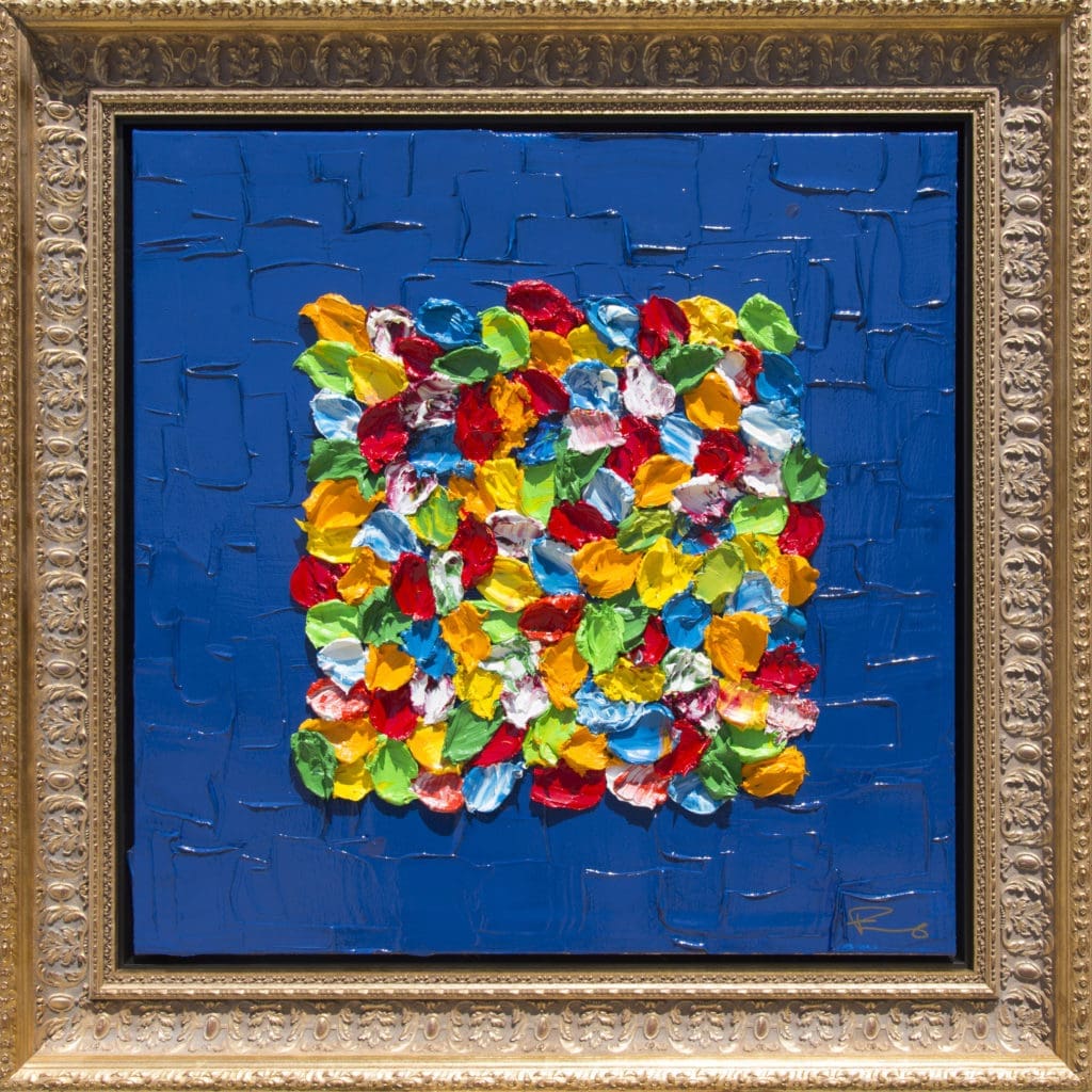 At CASA Houston, Philip Romano's "International XXXIX," typifies the entrepreneur/artist's embrace of three-dimensional Reflectionism. 