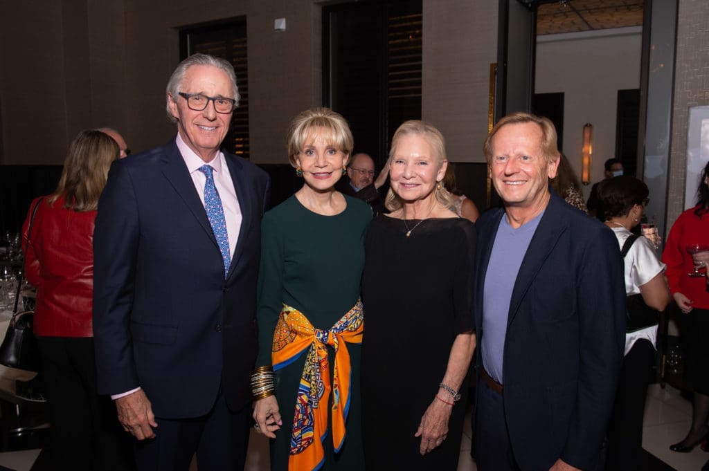 Bob Bowman & Leisa Holland-Nelson, Sylvia &  Mark Russell at the AVDA annual dinner, held at Potente. (Photo by Wilson Parish)