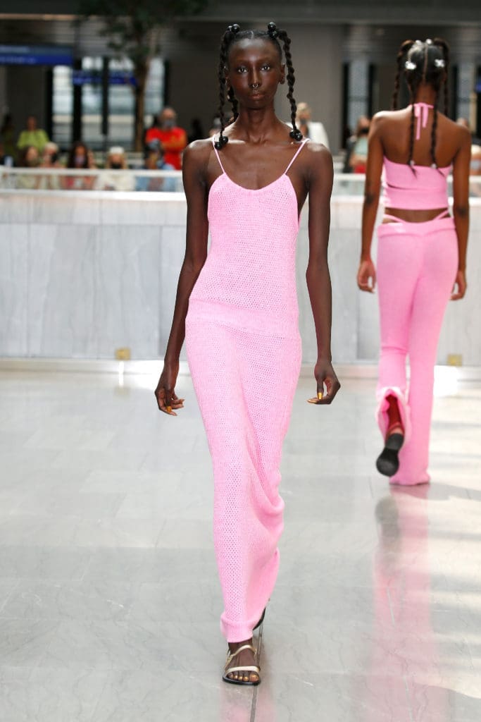 Victor Glemaud pink knit dress. (Photo courtesy of Victor Glemaud)