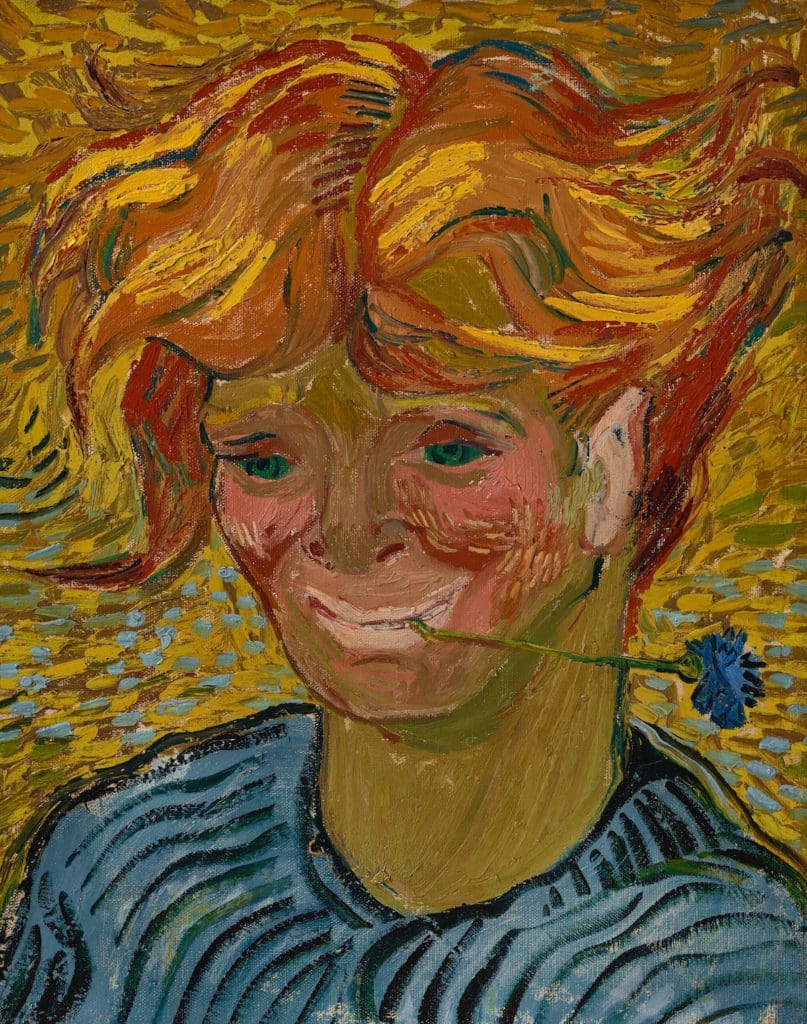 Vincent van Gogh's "Young Man with Cornflower," 1890 (courtesy of Christie's)